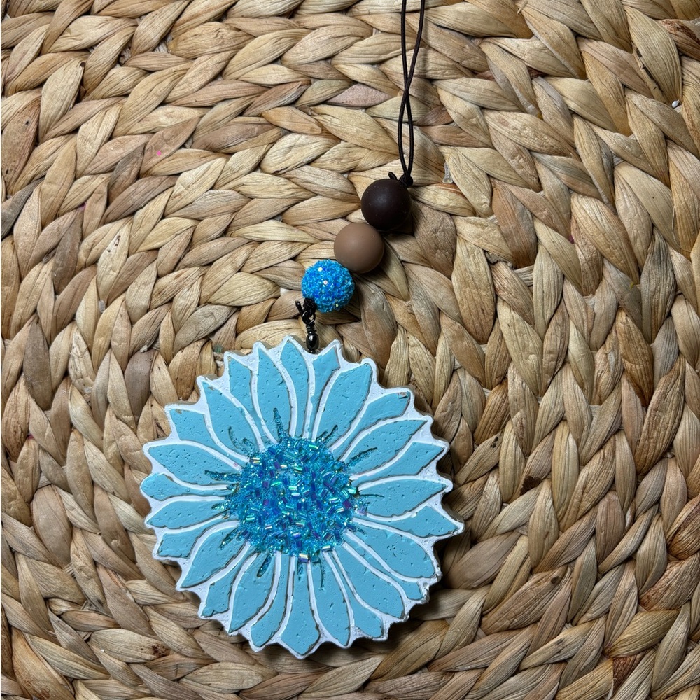 Sunflower Shaped Car Freshie | Air Freshener | Handmade Gift| Long-Lasting Scent
